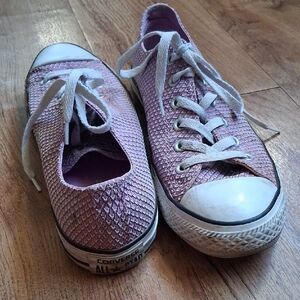 Converse Low Top Sneakers - Lavender with White Accents